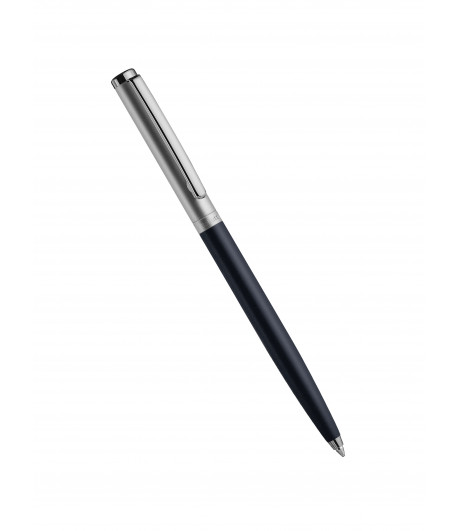 Stylo à bille Otto Hutt Design 01 capuchon plaqué ruthénium lisse corps laqué mat bleu Stylo à bille Otto Hutt Design 01 capuchon plaqué ruthénium lisse corps laqué mat bleu