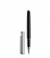 Roller Otto Hutt Design 01 Capuchon Argent Massif Ligné Corps laqué noir Roller Otto Hutt Design 01 Capuchon Argent Massif Ligné Corps laqué noir